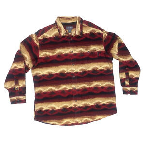 Woolrich Mens Large Long Sleeve Ruby Navajo Blanket Western Shirt 100% Cotton